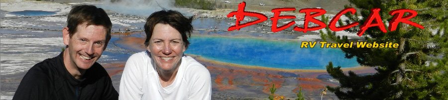 Carey and Debbie above Yellowstone's Grand Prismatic Spring