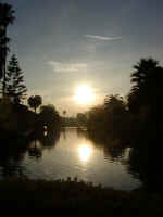 Sunset on the canals on New Year's Day 2004.