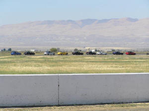 Cars out on course "walk through"