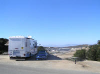 Campsite overlooking the track