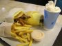 PC204927 Palace Burgers' famous Bacon Cheeseburger and Banana Shake combo.