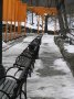 P2286197 Gloomy, icy, deserted sidewalks and tangled gates seemed a fitting way to have the exhibit close.