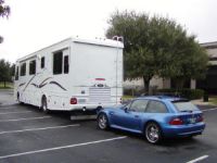 M-Coupe, ready to tow, four wheels down