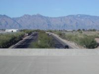 Kolb road, bisecting the air base