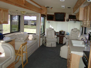 Interior with layer of protective gray carpet