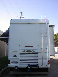 Rear of coach with stickers removed