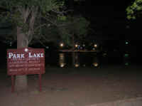 Park Lake at night--watch your step!