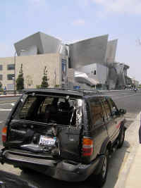 Frank Gehry's personal car and inspiration for the building across the street