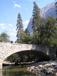 Pretty stone bridge at Happy Isles