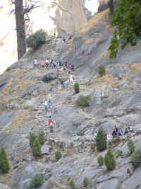 There was much congestion of people going up and coming down from the falls, reminding one of that fateful day on Mount Everest a few years back.   And this was a weekday in the Fall.  Hard to imagine what the Summer crowds must be like here.