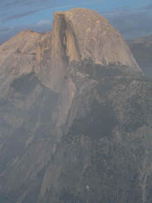 Half Dome from Glacier Point, looking like a pastel painting