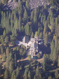 The Ahwanee from high up on Glacier Point