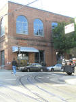 Debbie approaches the Cable Car Museum, also the fully functional powerhouse and storage facility for the entire system.