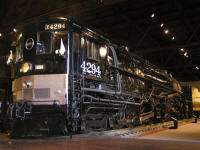 The museum's big attaction, one of the giant "cab forward" engines.