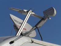 Of course, our automatic satellite dish isn't perfect either, thanks to super-installer Bill Adams positioning it where the TV antenna can run into it.