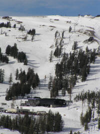 Mid-mountain Olympic pavillion.