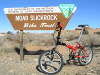 We also couldn't pass up the opportunity to take at least a short ride on our new folding bikes on the world's most famous mountain bike trail