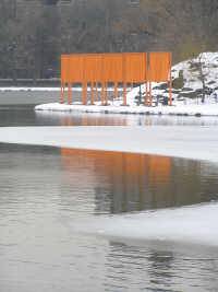 Shimmering reflections in the water.