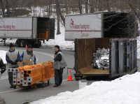 All materials were collected and grouped together for recycling.