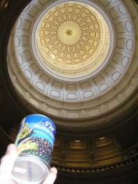 The beans got a little dizzy peering up at the dome from within