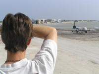 Debbie spots something strange coming down the beach road...