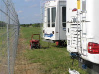 With hundreds of yards of open space around, we managed to attract a neighbor 10 feet away with a noisy generator