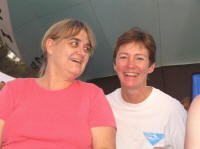Naturally, Debbie ran into her cousin Carolyn in the crowd